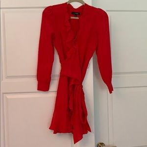 Intermix red wrap dress